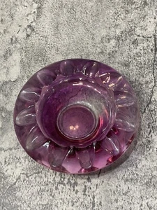 MCM Czech Bohemian Art Glass Cigar Ashtray Sklo Union Rosice Adolf Matura Magent - Picture 1 of 6