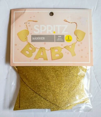 Banner de bebê dourado Spritz - 60 polegadas  - Imagem 1 de 2