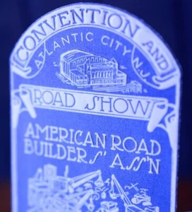 ATLANTIC CITY 1930 ROAD SHOW CONVENTION AMERICAN BUILDERS GENUINE POSTER STAMP - Picture 1 of 4