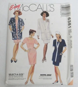 McCalls 6381 Jacket & Dress Sewing Pattern Sz. 20, 22, 24 - Picture 1 of 5