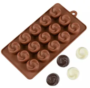Silicone Floral Dessert Mold-Fondant Mini Rolo Rose Chocolate Candy Flexible-US - Picture 1 of 4