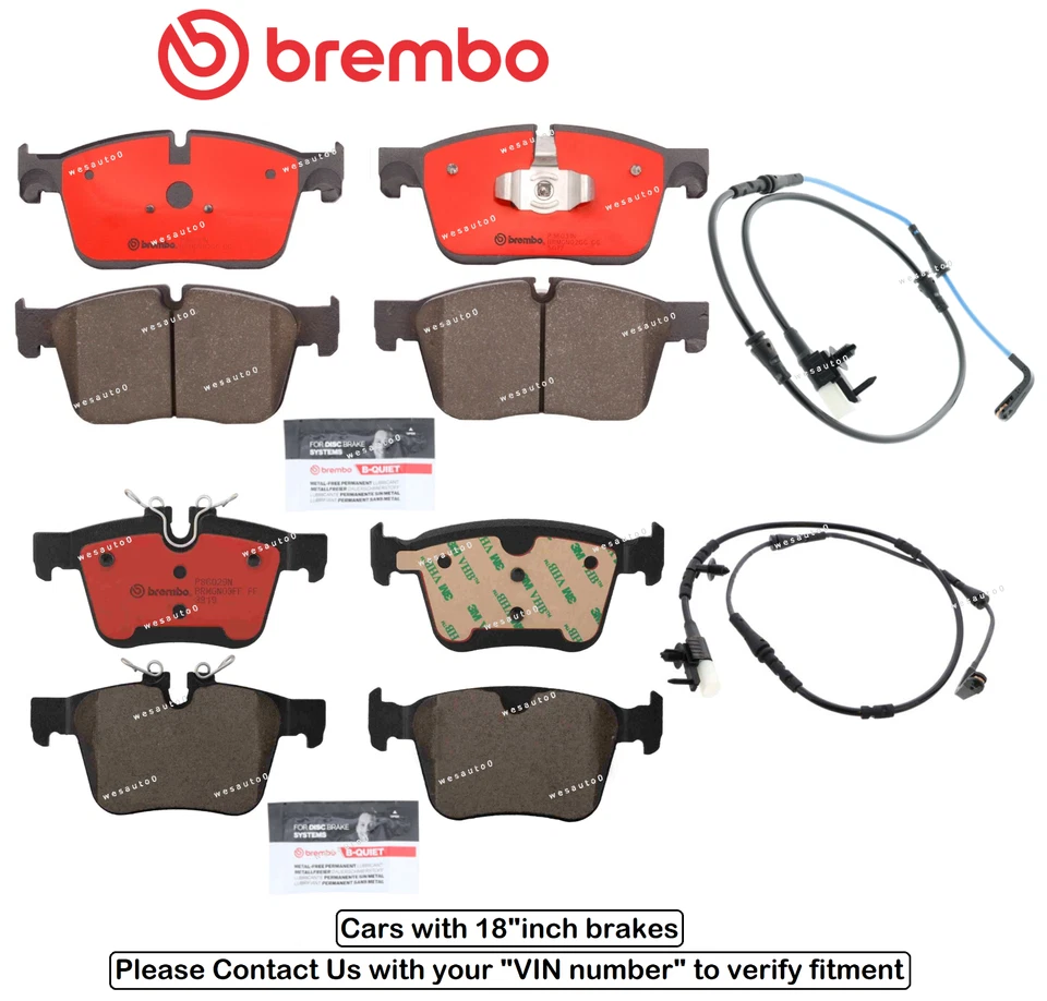 Pastilla de freno delantera y trasera OES cerámica + sensor para Jaguar XF (frenos de 18 pulgadas) Foto 1 de 1