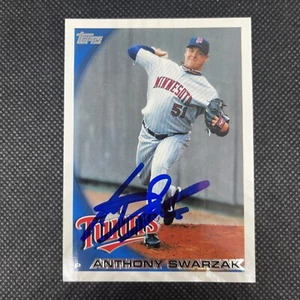 Anthony Swarzak Minnesota Twins signiertes Autogramm 2010 Topps Karte #22 ~ Echtheitszertifikat - Bild 1 von 3