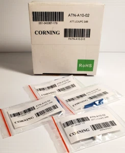 New  4 PC LOT  Corning In-Line Optical Attenuator Flat Wavelength 2dB ATN-A10-02 - Afbeelding 1 van 9