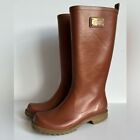 Nine West brown rain boots size 6M