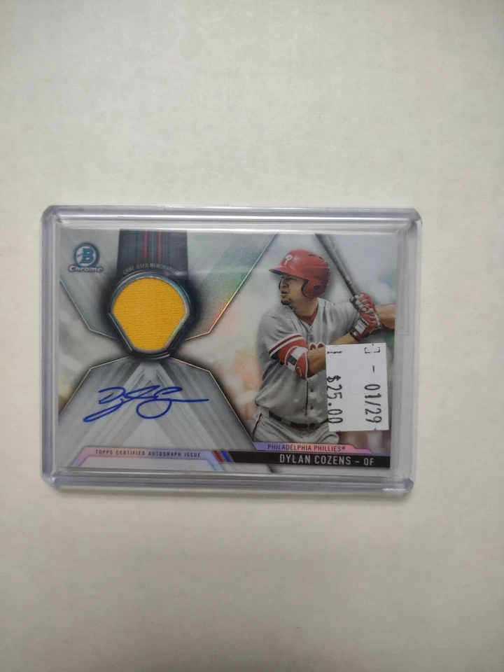 2017 BOWMAN CHROME DYLAN COZENS SSP Auto /150 JERSEY PATCH REFRACTOR Prizm - Image 1 of 1