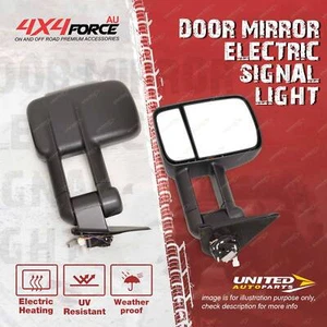 2 x Door Mirror Black Electric Signal Light On Cover for Holden Rodeo Colorado - Picture 1 of 5