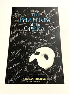 The Phantom Of The Opera SIGNED 14" x 22" Window Card/ Poster SAN FRANCISCO CAST - Picture 1 of 15