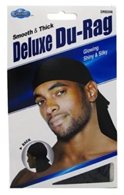 Suave Grueso Brillante y Sedoso Deluxe Du Rag Durag Negro Blanco + MÁS COLORES Foto 1 de 4