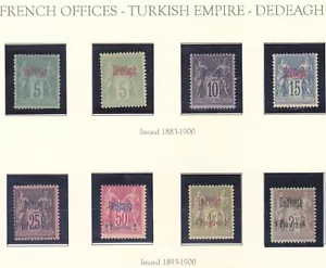 Francia Uffici Impero Turco - Dedeagh 1-8 Zecca OG 1893-1900 Set Scv $412,00 - Foto 1 di 1