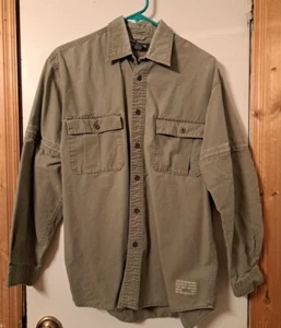 Vintage Structure USA Utility Supply Olive Green Shirt Men's Small - Picture 1 of 13