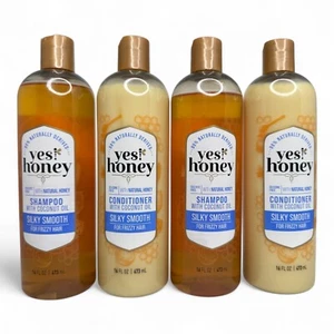Yes! Honey 2 Shampoo & 2 Conditioner Silky Smooth Coconut Oil 16oz Each - Picture 1 of 2