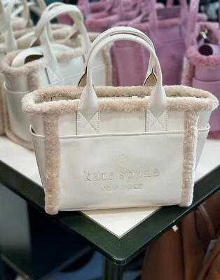 Bolso pequeño Kate Spade New York Jett imitación piel de oveja KE516 NUEVO CON ETIQUETAS blanco Foto 1 de 4