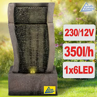 GARTENBRUNNEN BRUNNEN ZIMMERBRUNNEN SPRINGBRUNNEN KASKADENBRUNNEN LED 230V - Bild 1 von 4