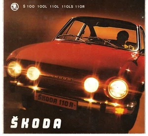 Skoda S100 & S110 Range 1973 UK Market Foldout Sales Brochure L, LS, R Coupe - Picture 1 of 2