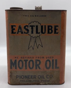 Vintage Eastlube Motor Oil 2 Gallon - empty can - Picture 1 of 3