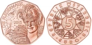 Austria 5 Euro 2015 The Bat UNC (km # 3237) - Picture 1 of 1