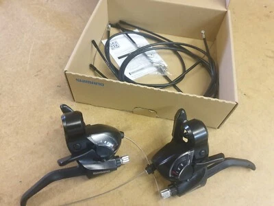 Shimano 3+6 Speed EZ Fire Gear Shifters Brake levers + All Cables ST-EF41 (PAIR) - Image 1 of 4