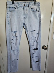 Pantalones de mezclilla American Eagle Active Flex lavado ligero desgastados 32X34 - Imagen 1 de 7