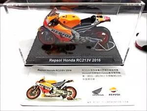 1/24 Scale Tiny Repsol Honda RC213V 2016 Racing Motorcycle Model Toy Acrylic Box - Picture 1 of 14