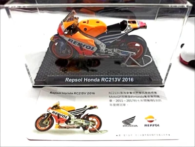 Pequeña Repsol Honda RC213V 2016 Escala 1/24 Modelo Motocicleta Carreras Juguete Caja Acrílica Foto 1 de 4