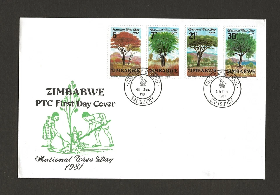 1981 Zimbabwe National Tree Day FDC - Image 1 of 1