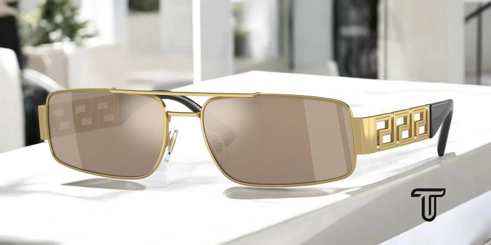 VERSACE | NUEVO 2257 | 2257 1002 - 5A | 60 | DORADO | ESPEJO MARRÓN CLARO | ORO OSCURO Foto 1 de 3