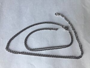 Antique Sterling Silver Pocket Watch Chain Double Strand Extra Long 25"
