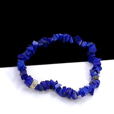 PULSERA ELÁSTICA CAROLYN POLLACK RELIOS PLATA ESTERLINA 925 AZUL LAPISLÁZULI Foto 1 de 3