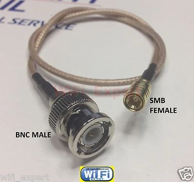 1 x BNC Male to SMB FEMALE RF pigtail Cable RG316/RG174 4-20inch USA Assembled