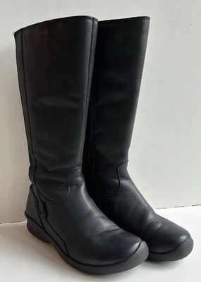 Botas KEEN Para Mujer Cuero Bebé Berna II Altas Cremallera Ancha - Talla 7 Negras Foto 1 de 4