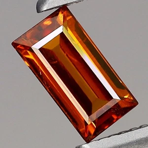 Baguette 0.53ct 5.5x3.1mm Natural Orangish Red Spessartite Garnet Namibia, Afric - Imagen 1 de 4