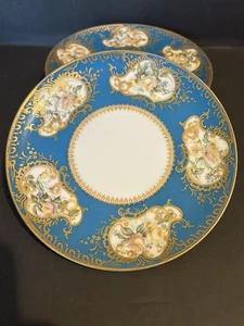 Lot Of 4 Haviland Limoges France Luncheon Dessert Plates For Caldwell  turquoise - Picture 1 of 7