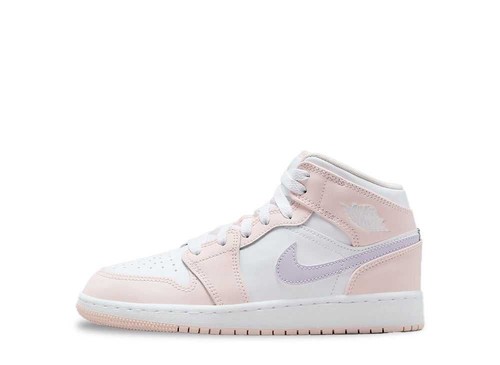 Nike GS Air Jordan 1 Mid Pink Wash White Violet Frost mai usate
