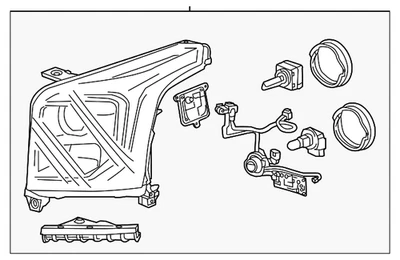 Conjunto de farol genuíno GM 84564096 - Imagem 1 de 4