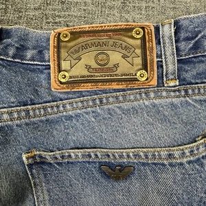 Vintage Giorgio Armani Jeans Men’s 36x32* (32x31) Blue Tapered Faded Made USA - Picture 1 of 12