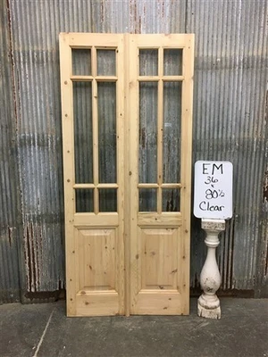 Puerta Doble Francesa (36x80,5) 6 Paneles Puerta Vidrio Estilo Europeo EM28 Foto 1 de 4