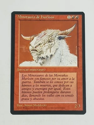 MTG Hurloon Minotaur (Spanish 4th Edition (BB)/Red/C) - BGM - Image 1 of 2