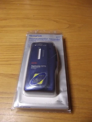 Olympus Pearlcorder S711 MicroCassette Handheld Voice Recorder Dictaphone BLUE - Image 1 of 4