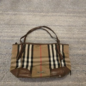 Burberry Bridle House Check Canvas Tote BagLarge - Picture 1 of 22