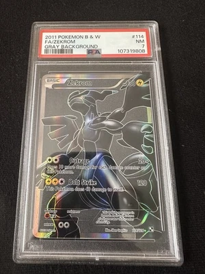 Pokémon TCG Zekrom Black White Holo Full Art Ultra Rare Card 114/114 Gray PSA 7 - Image 1 of 2