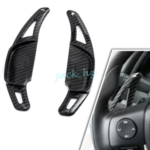 Carbon Fiber Steering Wheel Paddle Shifter Extension For Toyota Corolla Hilux - Picture 1 of 7
