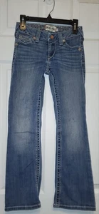 Ariat Real Denim Girls Blue Denim Jeans Size 7 Bootcut - Picture 1 of 10