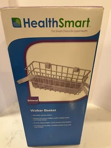 HealthSmart White Universal Walker Storage Basket W/ Cup Holder and Insert Tray - Picture 1 of 8