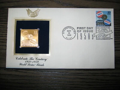 Sello réplica cubierta dorada de oro de los Yankees Dodgers de la década de 1950 de la década de 1950 Foto 1 de 3