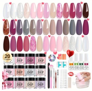 Multiple Colors Manicure Dip Powder Set  Beginner's Choice Personal Nail Art Kit - Picture 1 of 6