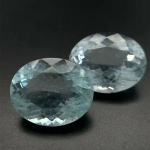 6.52ct Aquamarines Oval Pair from Brazil ,Natural Gemstone *Video* - Bild 1 von 3