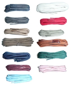 Cord Shoe Laces 100cm long  choice of colours sold in pairs - Picture 1 of 26