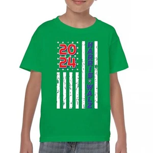 Harris Walz 2024 Flag Youth T-shirt Kamala President 47 I'm Speaking USA Kids - Picture 1 of 50