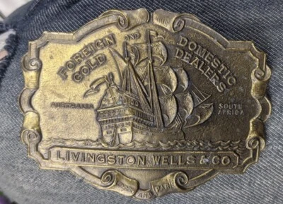 X Rare Older Nice 22 Kt Gold on Sterling Silver - Horse Head Belt Buckle - Image 1 of 4